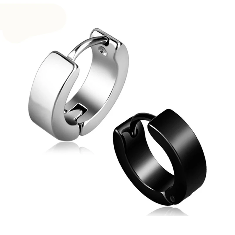 

Punk Men Stainless Steel Round Hoop Earrings For Men Fashion Jewelry Unisex Body Piercing Jewelry Earrings Stud