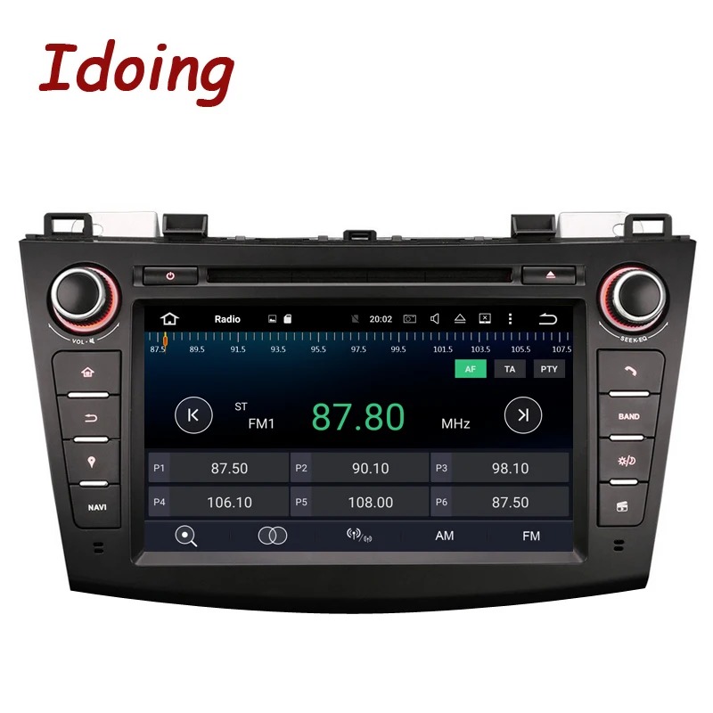 Idoing2Din для Mazda 3 рулевое колесо Android9.0 автомобильный DVD мультимедийный видео плеер HD