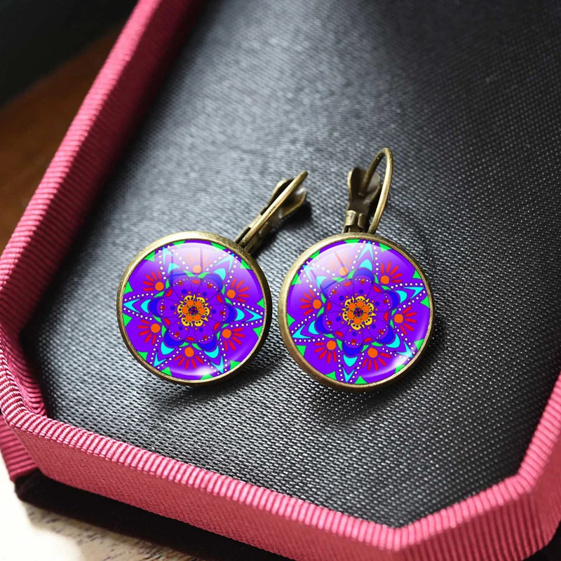 Серьги-гвоздики женские 16 мм французская сережка из бижутерия со стеклянными