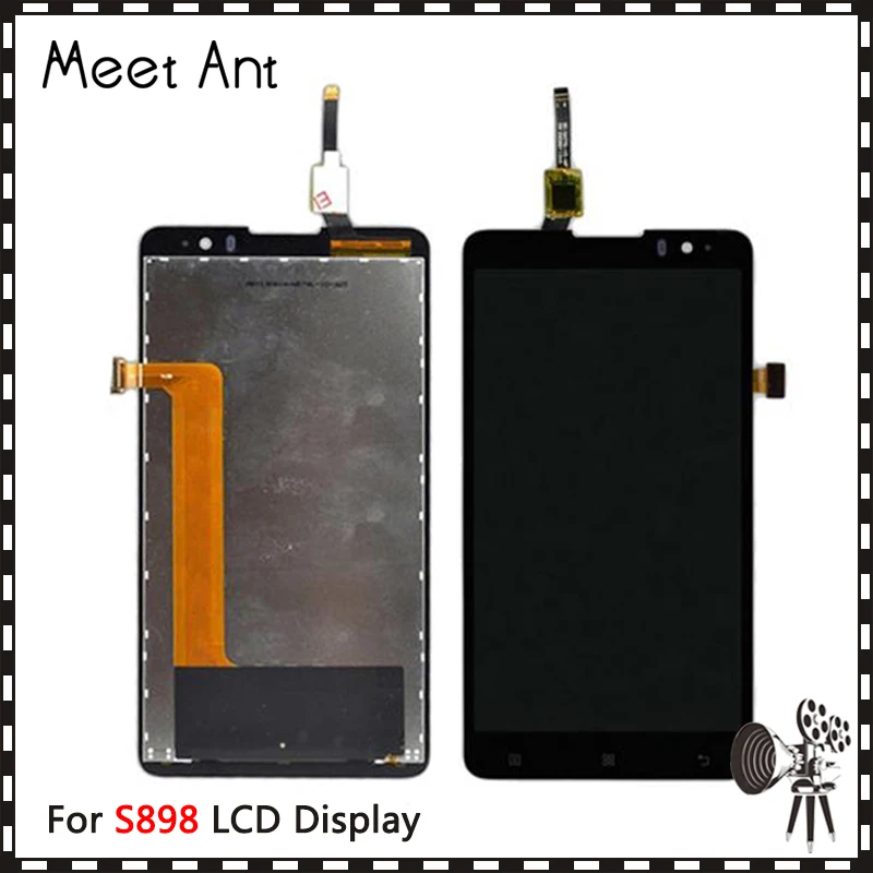 

10pcs/lot High quality 5.3" For Lenovo S898T S898 LCD Display Screen With Touch Screen Digitizer Assembly