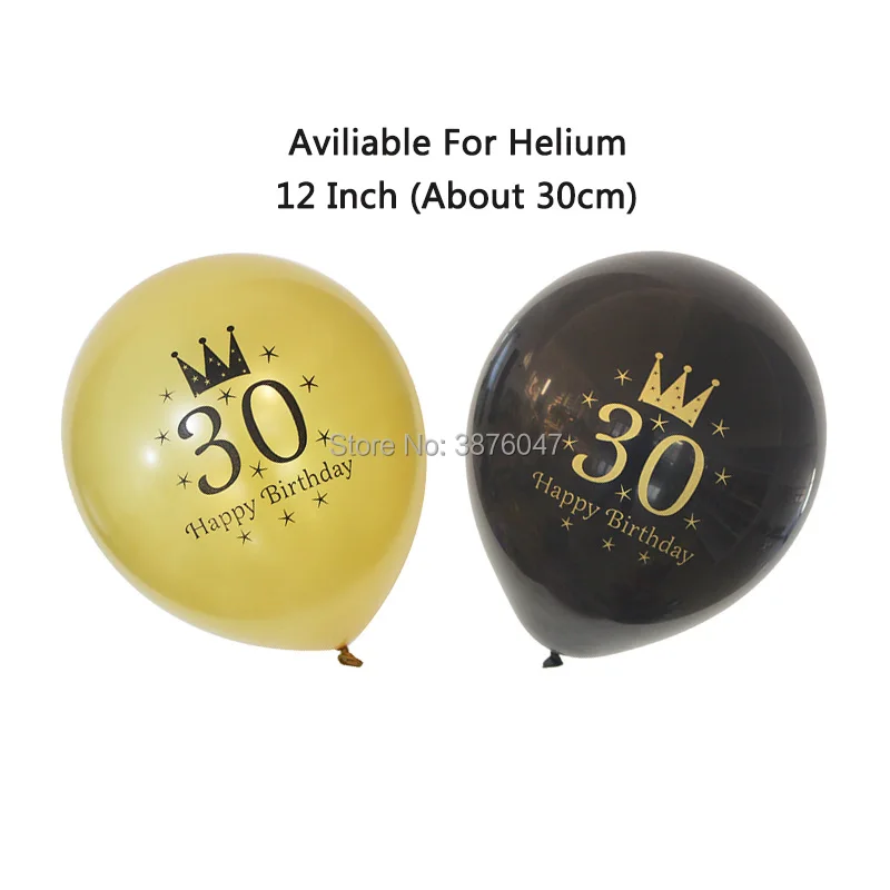 30th 40th День рождения баннер 50th 60th 70th 80th украшения Воздушные шары в форме цифр