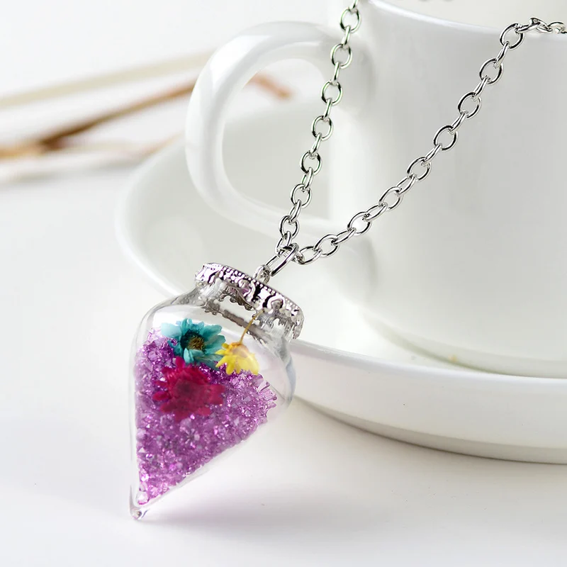 Новинка 2017 года надувная бутылка живое ожерелье с подвеской из стекла креативное