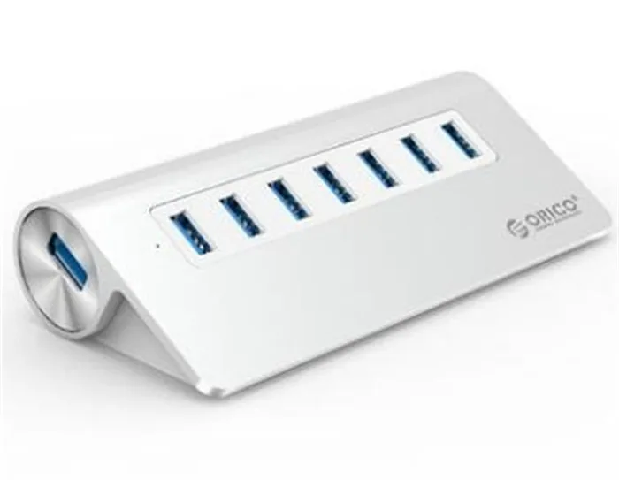 Бесплатная доставка алюминиевый 7 портовый USB 3 0 концентратор питания