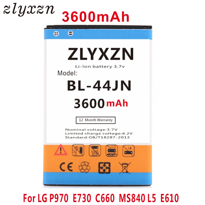 BL 44JN 3600 мА/ч BL44JN Батарея для LG Optimus Черный P970 MS840 L5 P690 C660 P693 P698 E400 E510 E610 E615 E612