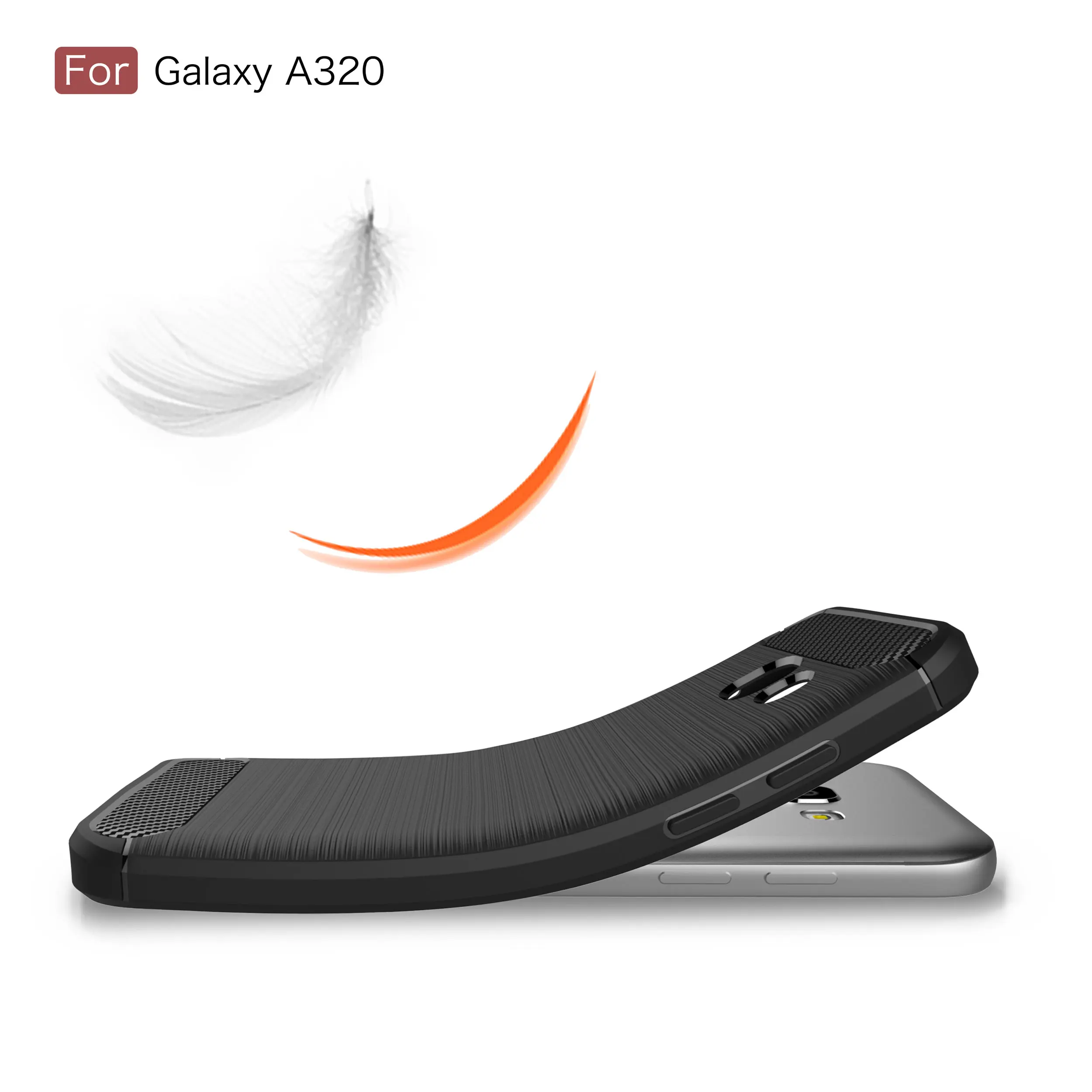 TPU чехол для samsung Galaxy A3 3 2017 A320F/DS SM-A320F/DS углеродного волокна крышка A320 A320FL SM-A320FL