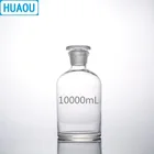 Реагент для узкого рта HUAOU 10000 мл, 10л прозрачное стекло с заземлением в стеклянной пробке, лабораторное химическое оборудование