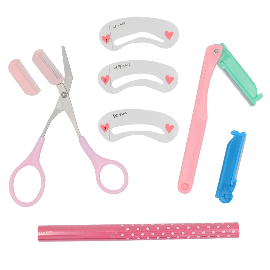 Многофункциональный набор инструментов для макияжа бровей 4 в 1 триммер бритья