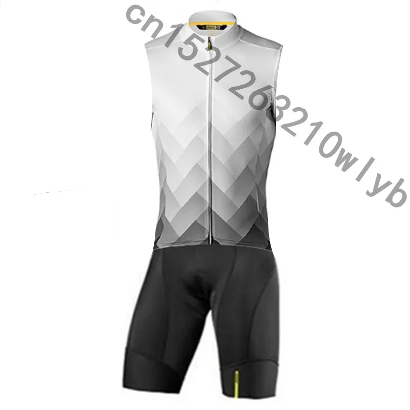 Новинка 2019 летняя мужская футболка для триатлона Mavic Team без рукавов одежда