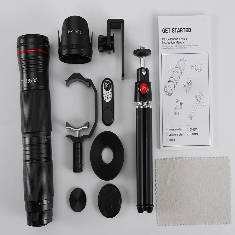 Телескопическая камера Монокуляр с Bluetooth управлением 4K HD Spyglass 16X 35X зум объектив 3