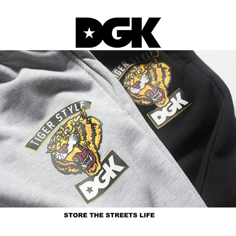 Шорты Dgk женские и мужские с кулиской стильные хлопковые короткие штаны тигром