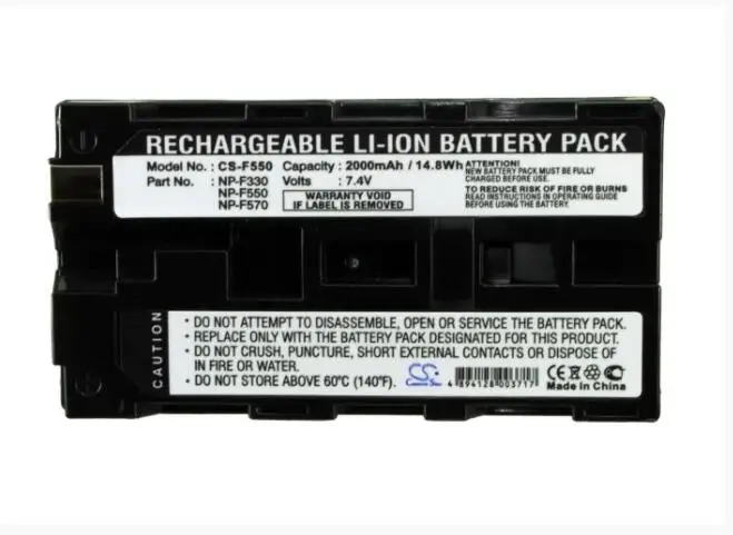Cameron Sino 2000mAh аккумулятор для ATOMOS Ninja 10-битный DTE полевой рекордер BLAUPUNKT ERC884 SONY CCD-RV100