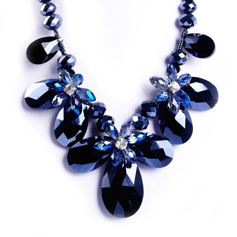 Новая мода трендовые многоцветные АБ многогранные хрустальные бусы цепочка с