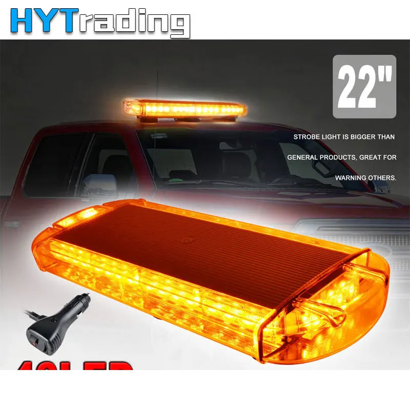 Yellow 2" 40 светодиодный фонарь для автомобиля, стробоскопы, авариПредупреждение льный маяк, мигающий свет, зеленый/янтарный/синий/красный - Цвет: Yellow
