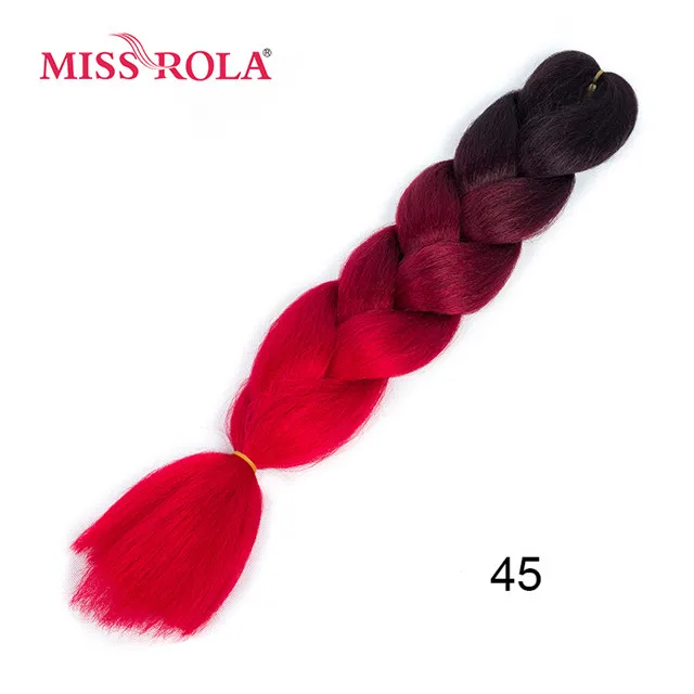 Miss Rola, 100 г, ультра большой Плетеный вязаный крючком, волосы для наращивания, 1 шт., 89 цветов, Ombre, синтетические, на крючках, косички, цвет волос - Цвет: T1B/530