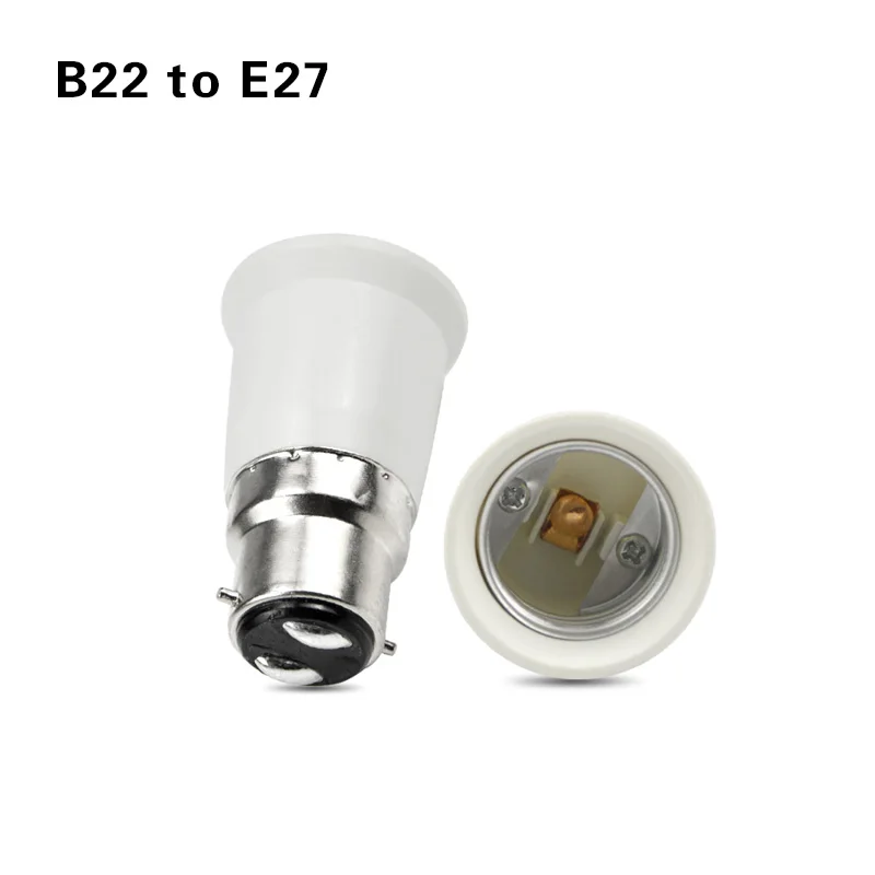 B22 TO E27 1 шт. E27 E14 GU10 G9 E12 B22 база взаимного преобразования держатели ламп конвертер гнездо адаптера гнезд ламп светильник база для светодиодный лампы - Цвет: B22 TO E27