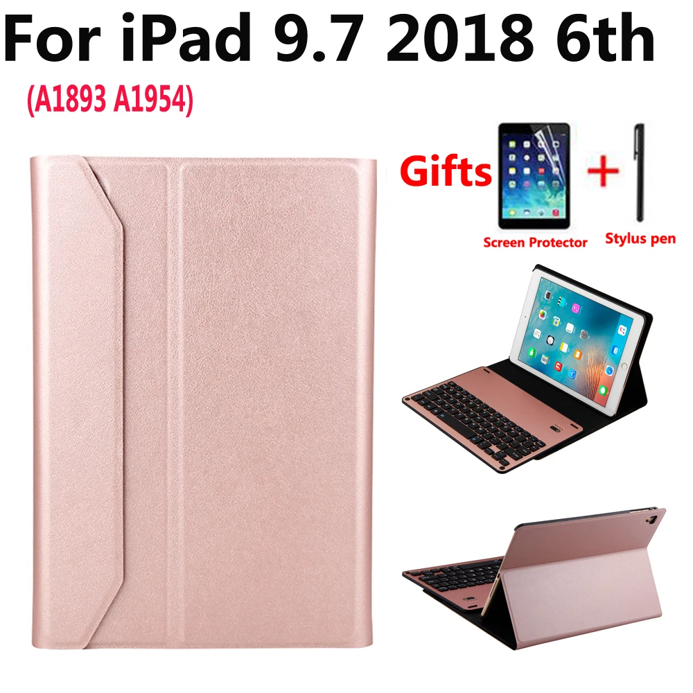 Магнитный кожаный беспроводной чехол с клавиатурой Bluetooth для нового Apple iPad 9,7 6-го поколения A1893 A1954 Funda Capa Coque