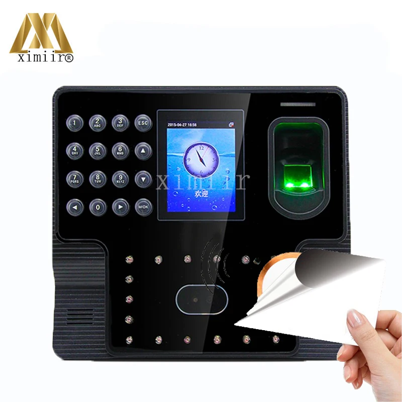 Hot Sale13.56MHz Linux System 3 ''TFT Touch Screen TCP/IP Time Recorder Machine Iface102 Face Fingerprint | Безопасность и