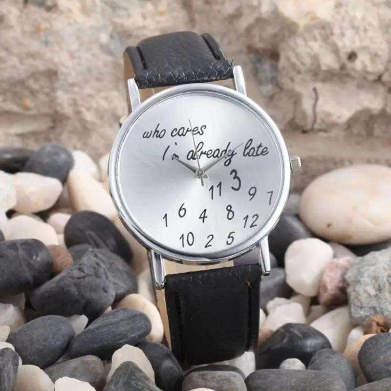 Лидер продаж cool & персонализированные женщин часы Юмористические буквы
