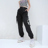 streetwear cargo pants women casual joggers black high waist loose female trousers korean style ladies pants capri khaki