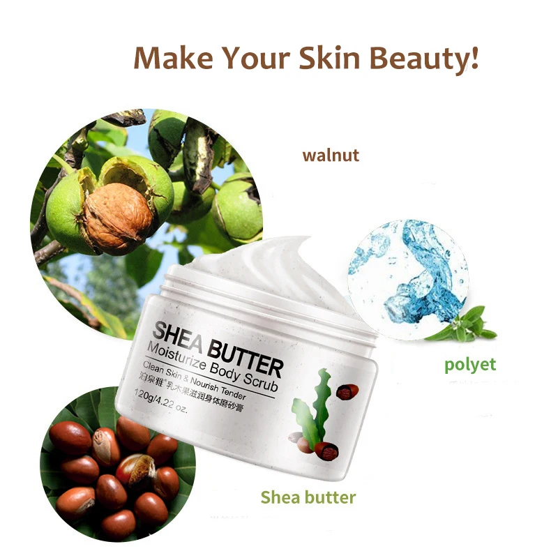 Отшелушивающий гель BIOAQUA с маслом Ши фруктами огурцом миндалем скраб для тела