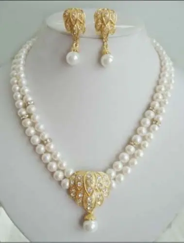 6 цветов 2 ряда белый/розовый/черный жемчуг зеленый/красный камень ожерелье