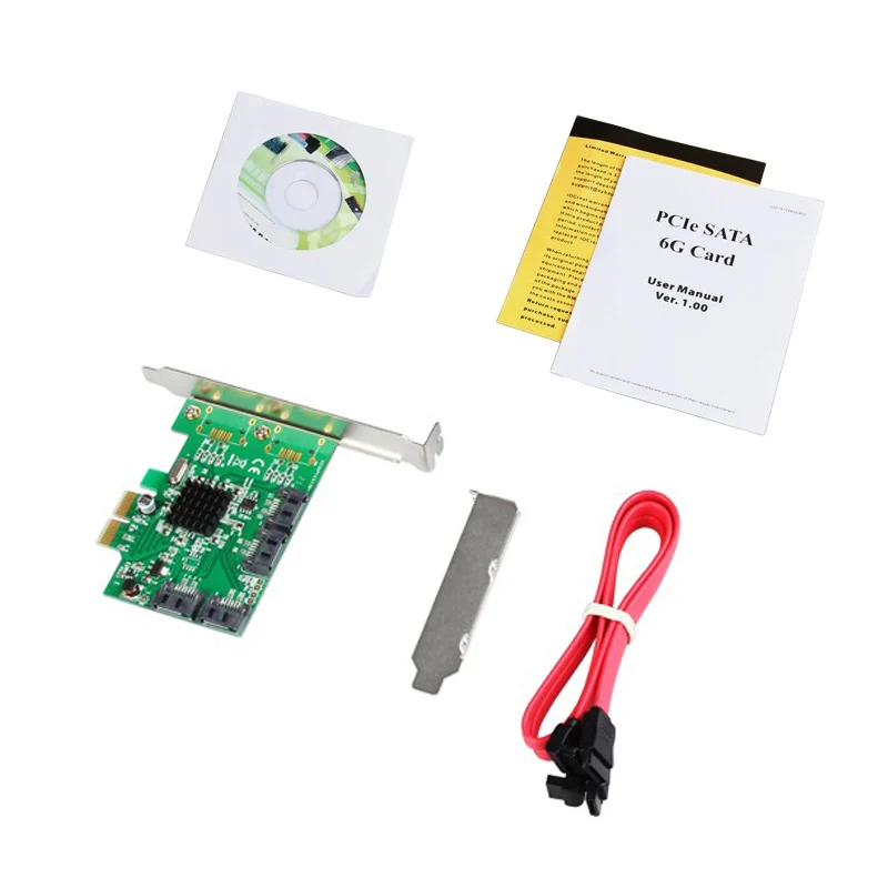 Добавьте в карты SATA Raid Card PCI Express 4 портовый HyperDuo III RAID контроллер карта marvl 88SE9230 с