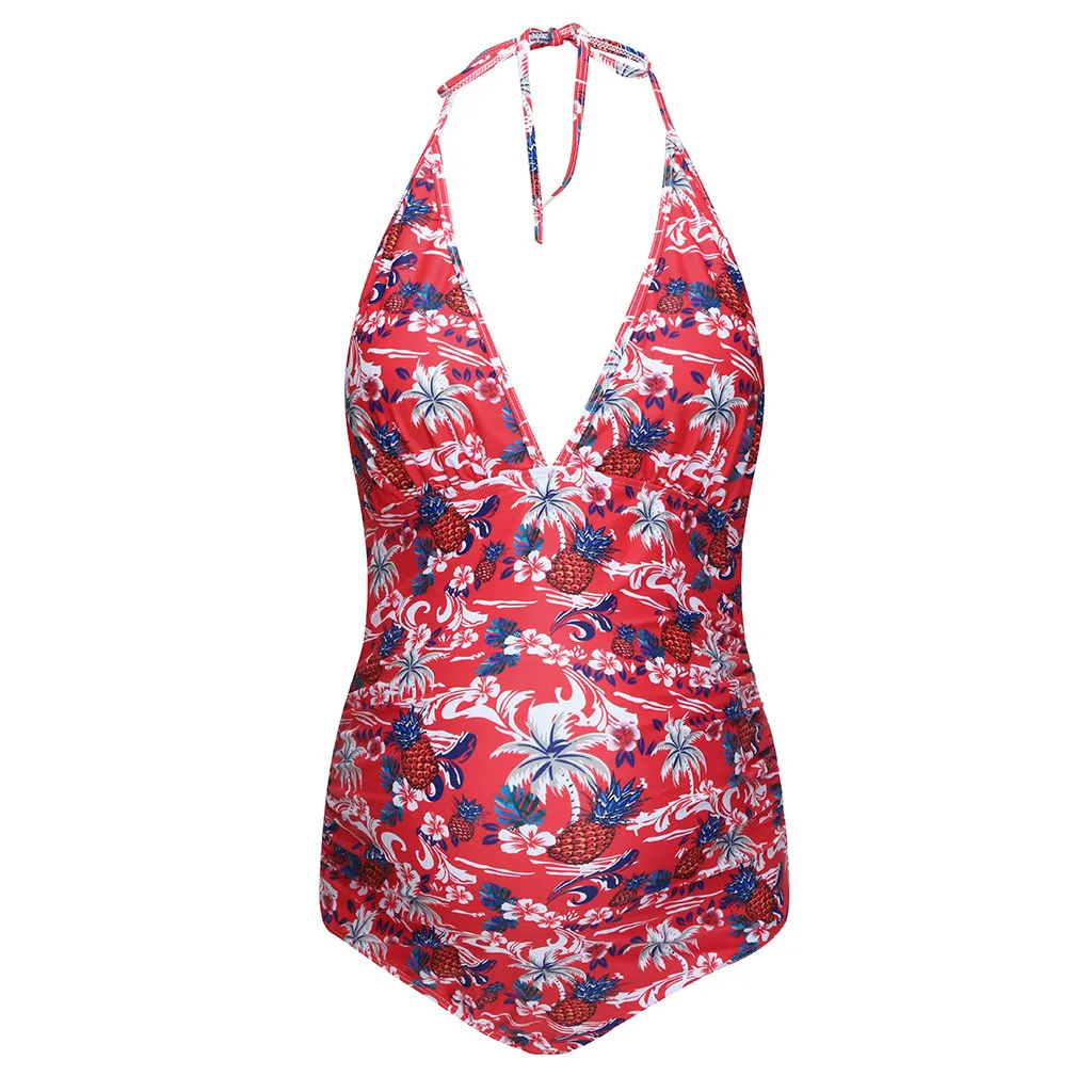 Для беременных купальник танкини женщин Цветочный принт сексуальная пляжная