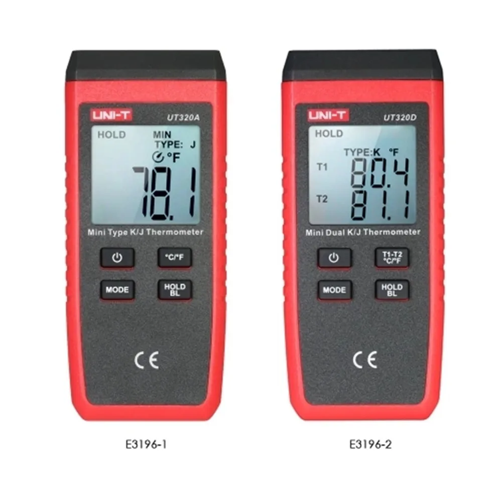 UNI T UT320D мини контактный термометр двухканальный K/J термопары Temp метр UT320A|Приборы
