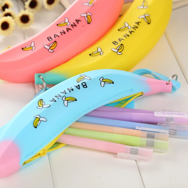 Модный креативный силиконовый кошелек забавная сумка в форме банана на молнии