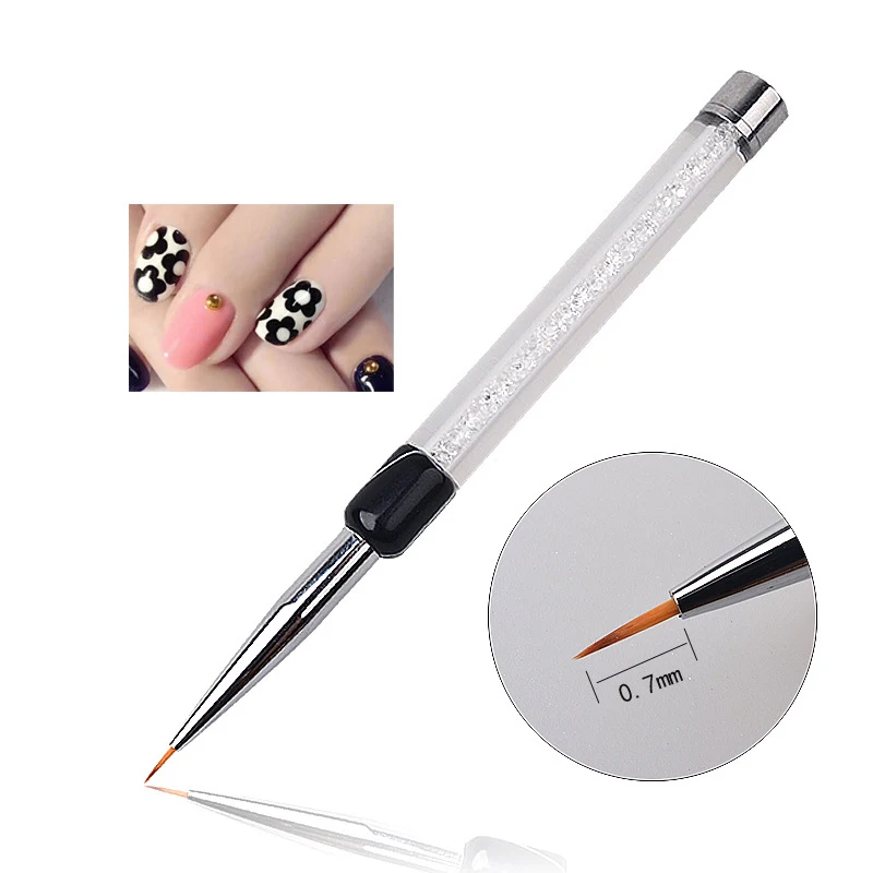 Kolinsky соболиная щетка для ногтей акриловая геля тонкие инструменты маникюра и
