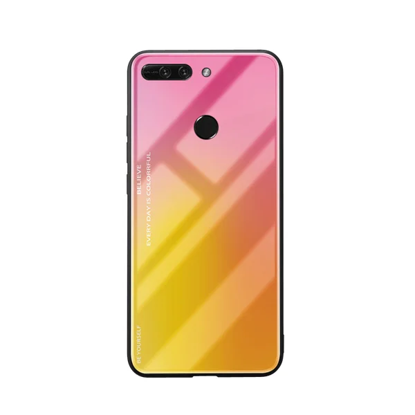 T4997 Градиентный чехол из закаленного стекла для Huawei Honor 10 9 8 lite 8X 8C 9i 10i V8 V9 V10 V20 бледный magic2 новые цветные Чехлы для телефона - Цвет: T4997