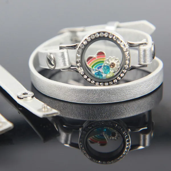 Дизайнерский ювелирный браслет Vinnie из нержавеющей стали с кристаллами медальон