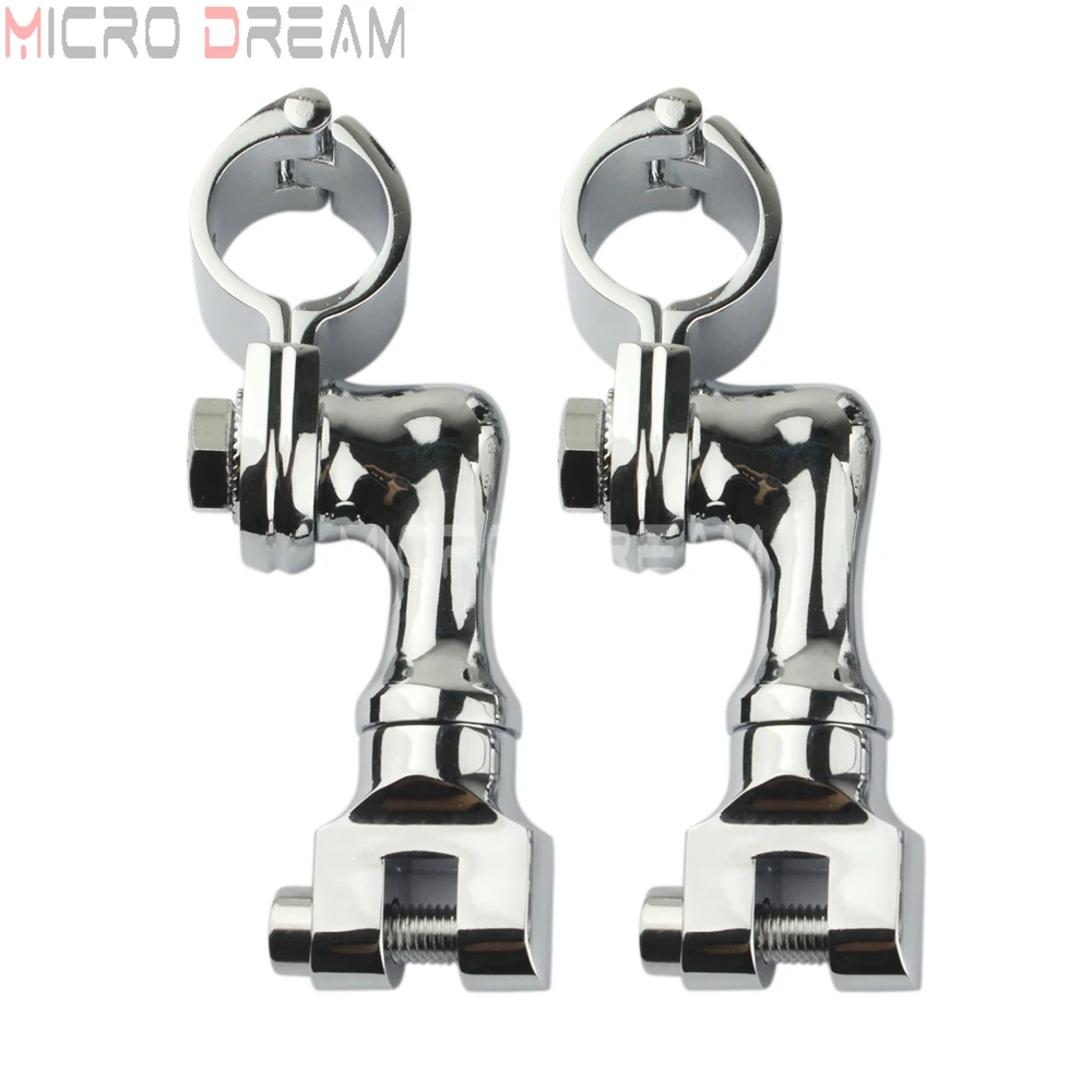Хромированные 1 &quot&amp 1/4&quot и 1/4 &quotзажимы для педалей двигателя Bowleg 25 мм/32 мм/38 мм