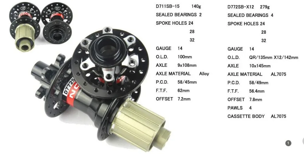 Novatec D771SB/D772SB или D791SB/D792SBR MTB несущие ступицы горный велосипед через ось и втулка с qr-зажимом супер легкий велосипедный XD ступица