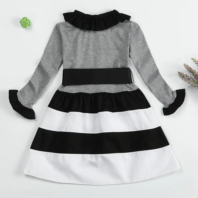 Осеннее платье для маленьких девочек детская одежда с длинными рукавами