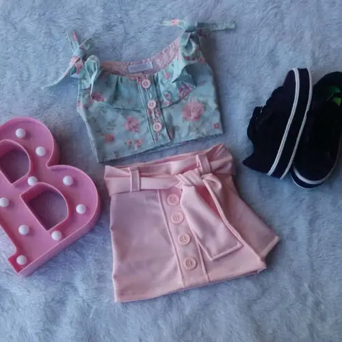 Комплект из топа и юбки на бретельках с оборками|Комплекты одежды для девочек| |