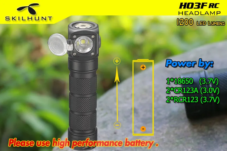 SKILHUNT H03F радиоуправляемая фара CREE XM-L2 U4 max 1200 люмен дальность луча 145 метров USB Магнитная Зарядка головная лампа