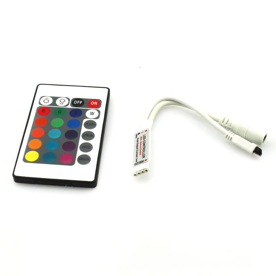 12 В мини 24 ключевых ИК пульт RGB RGBW Газа DC Ключ контроллер для SMD 3528 5050 5630