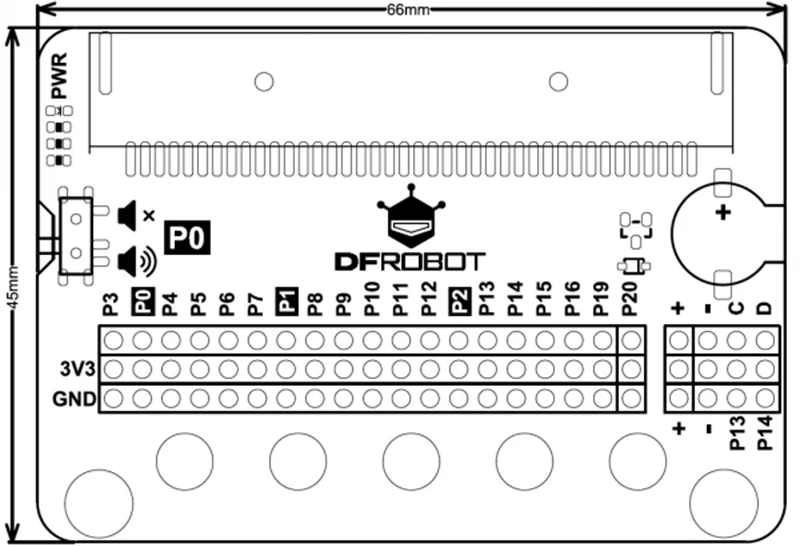DFRobot micro: IO удлинитель micro: bit IO Плата расширения интегрировать Gravity IO I2C последовательные порты поддержка Gravity весь модуль датчика