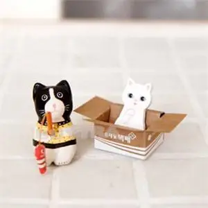 2015 New School Supplies Memos Novetly Cat Shape Memo Pads Practical Post It Kawaii Sticky Notes | Канцтовары для офиса и дома