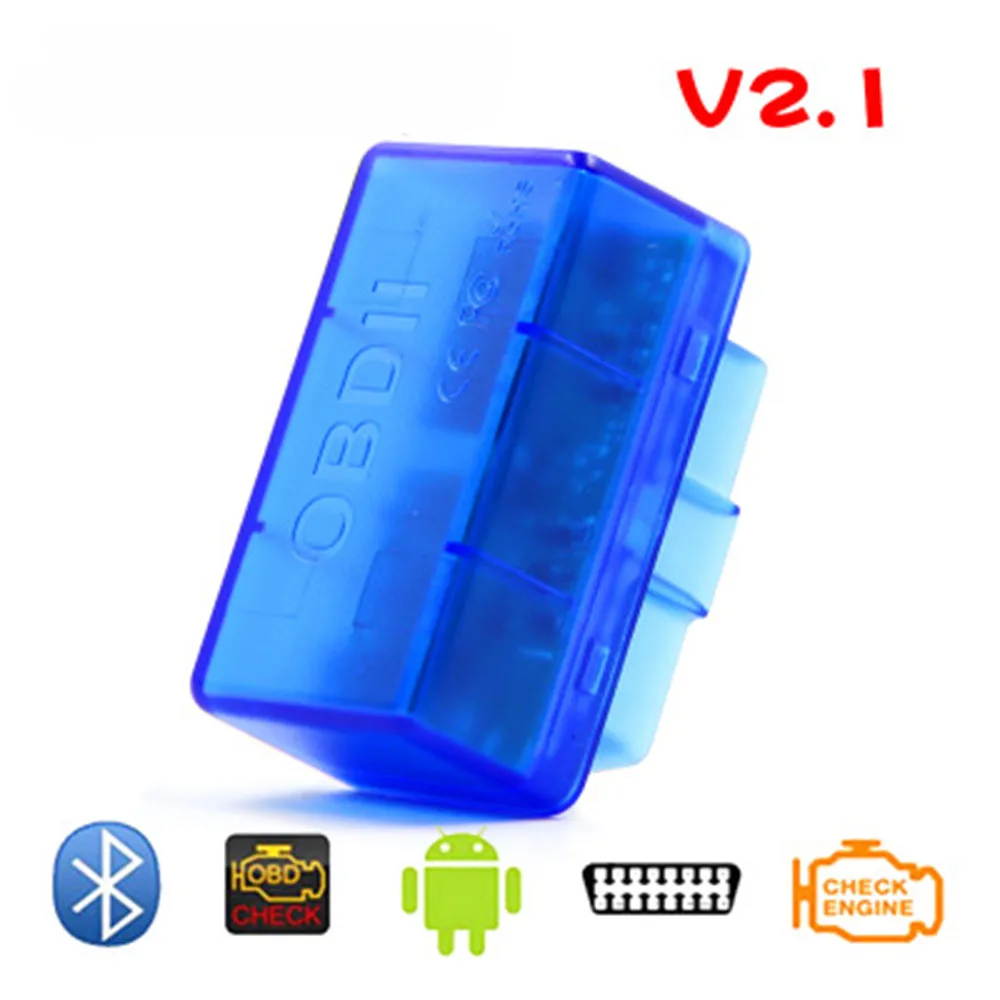 Мини elm327 Мультибренды Bluetooth OBD2 V2.1 OBD 2 Автомобильный диагностический инструмент