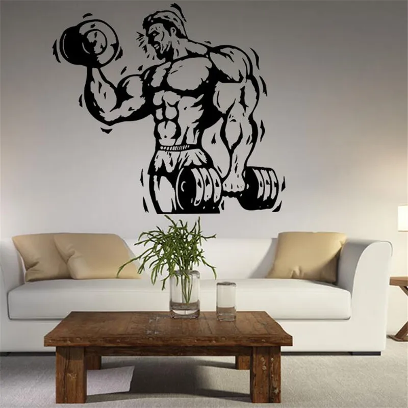 IDFIAF настенные наклейки на тему спорта для тренажерного зала мускулистый человек