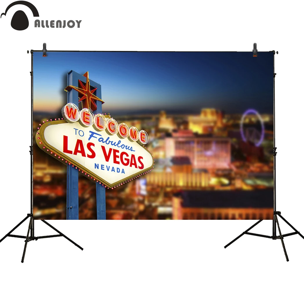 Фон для фотосъемки Allenjoy городская улица Ночной знак новорожденный фотобудка