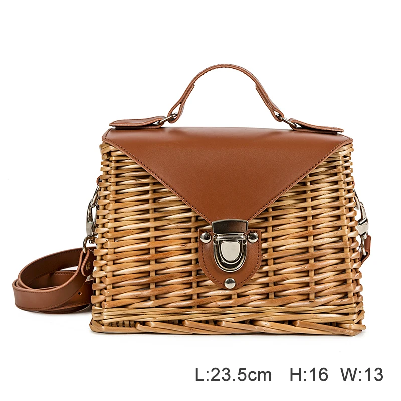 Плетеная Сумка из ротанга ручной работы плетеная ажурная Пляжная Корзина