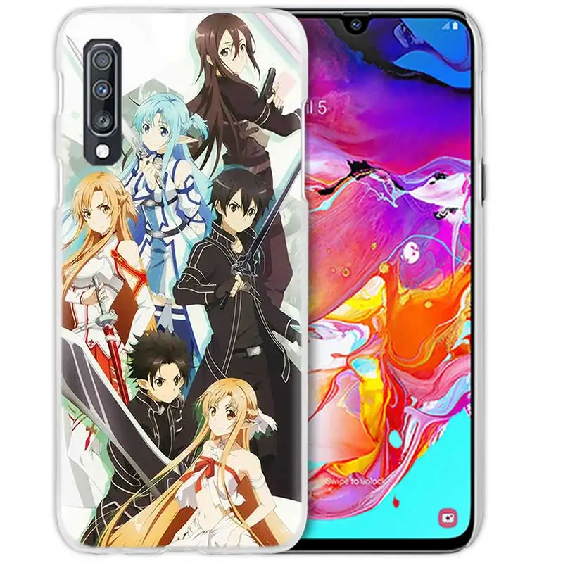 Обувь для вечеринки в Стиле косплей Sword Art Online(SAO), чехол для samsung Galaxy A50 A70 A20e A40 A30 A20 A10 A8 A6 плюс A9 A7 Прозрачный чехол для телефона из прочного поликарбоната с Coque