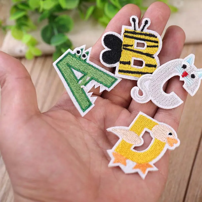 26 шт утюжок на заплатках для одежды смешанные буквы пришитые Патчи DIY Аппликация