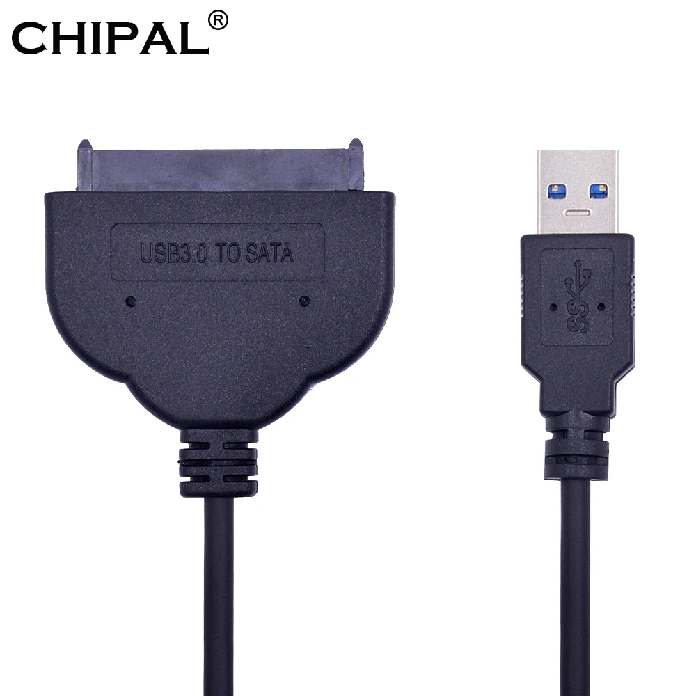 CHIPAL 100 шт 5 Гбит/с USB 3 0 на SATA кабель адаптер USB3.0 для Serial ATA III 22 Pin конвертера 2 дюймов