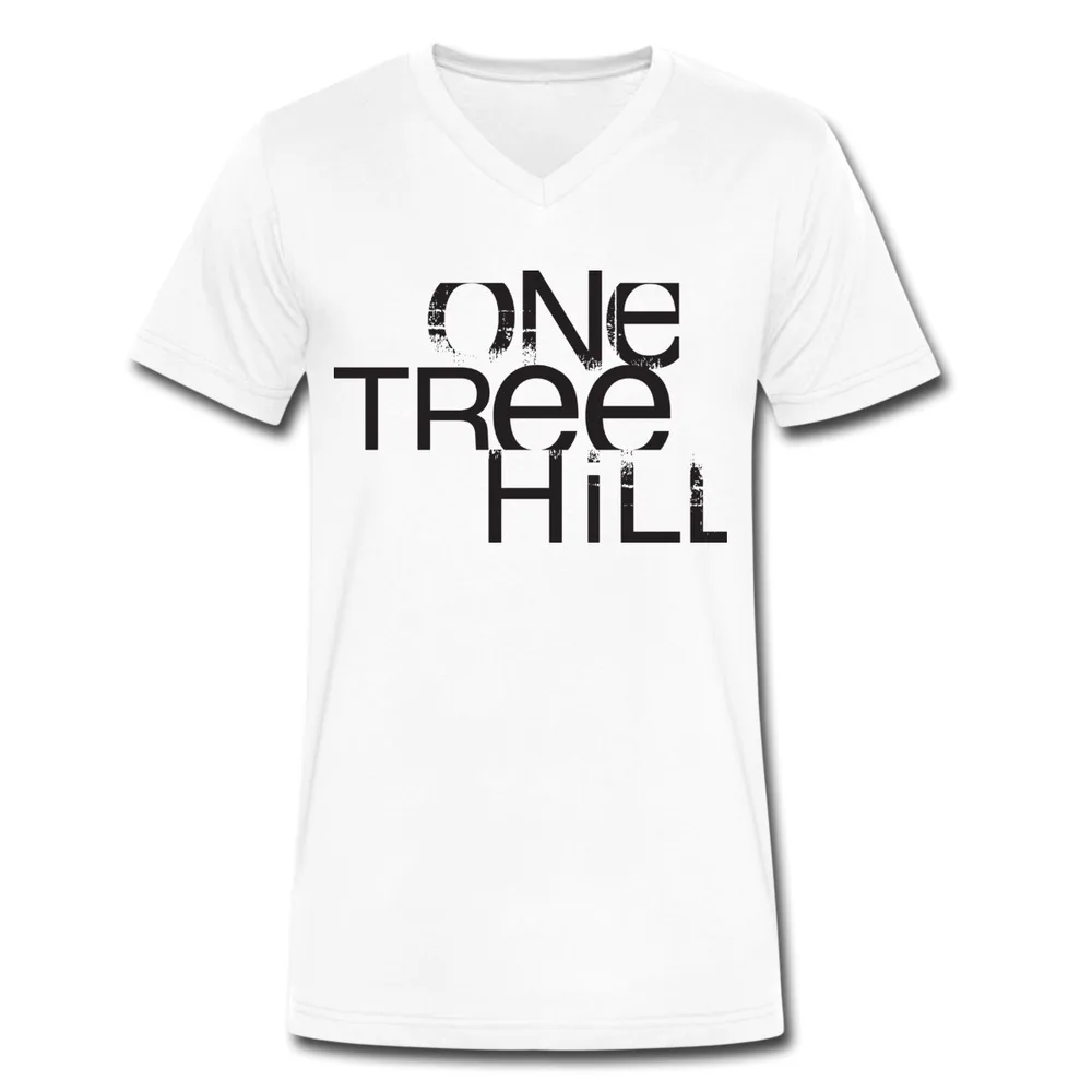 100% хлопок v-образным вырезом дерево холм футболки для друга дешевые 2015 на заказ