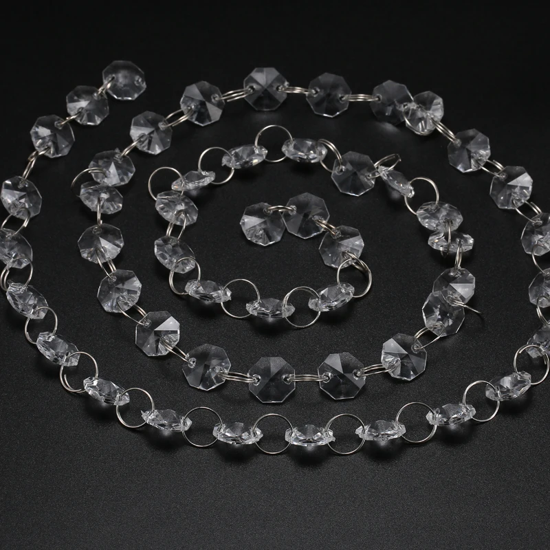 100 см Декор свадебного стола кристально чистые акриловые бусины свадебные