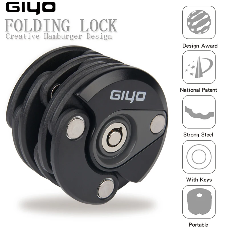 Foldable Bike Lock Strong Security Anti-theft Bicycle Steel Motorcycle Electronic Road Accessories | Спорт и развлечения
